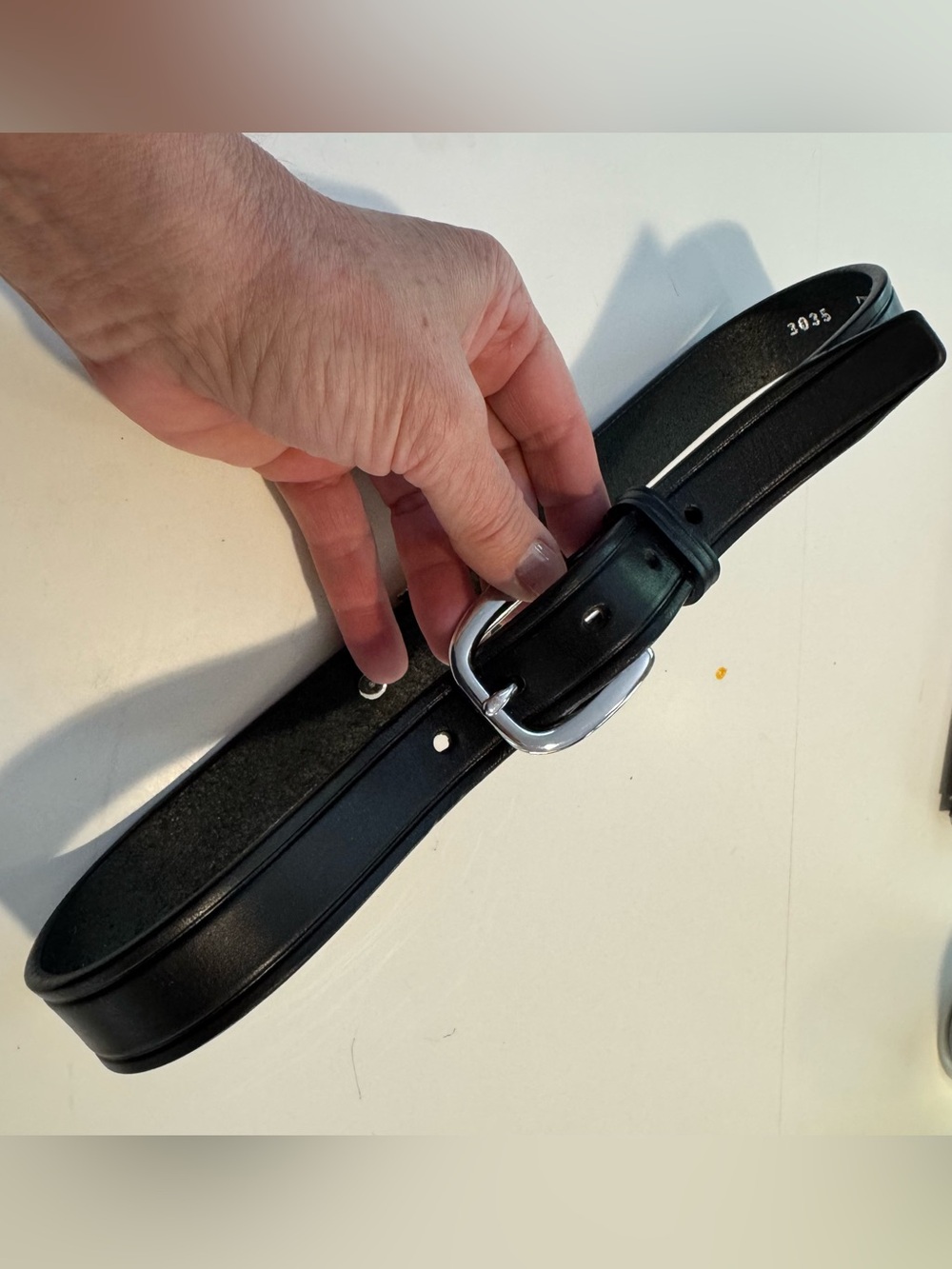 Tory English Bridle Leather Belt - Picture 6 of 10